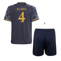 Camisa de Futebol Real Madrid David Alaba #4 Equipamento Secundário Infantil 2023-24 Manga Curta (+ Calças curtas)